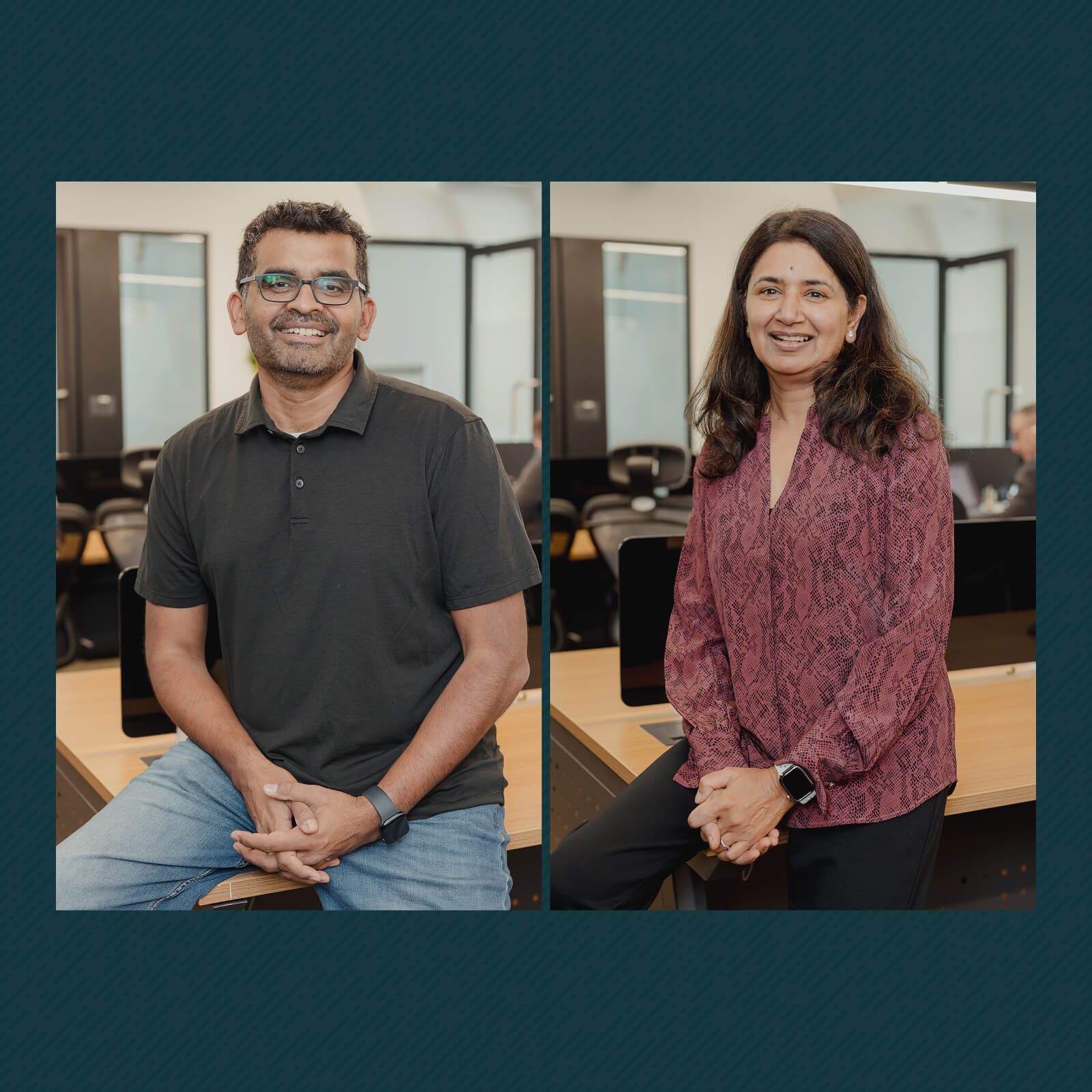 Portraits of the two authors of the post, in an office.